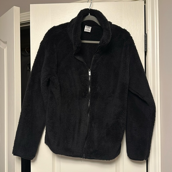 PINK Jackets & Blazers - PINK Fleece Jacket Black *M*